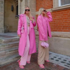 Pink Trench coat